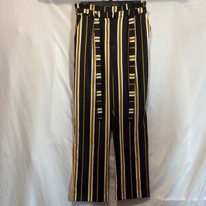 Striped Black and Gold Women's Trousers